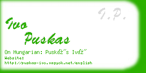 ivo puskas business card